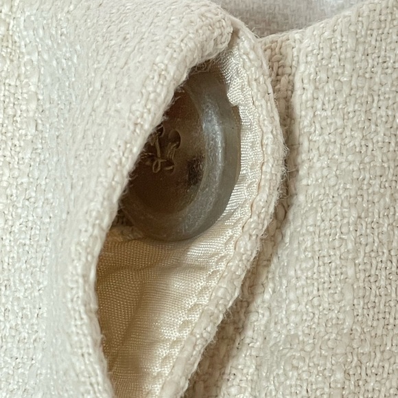 J. Crew Beige Tweed Capped Sleeves Popover Top. Size 2 - Picture 10 of 12